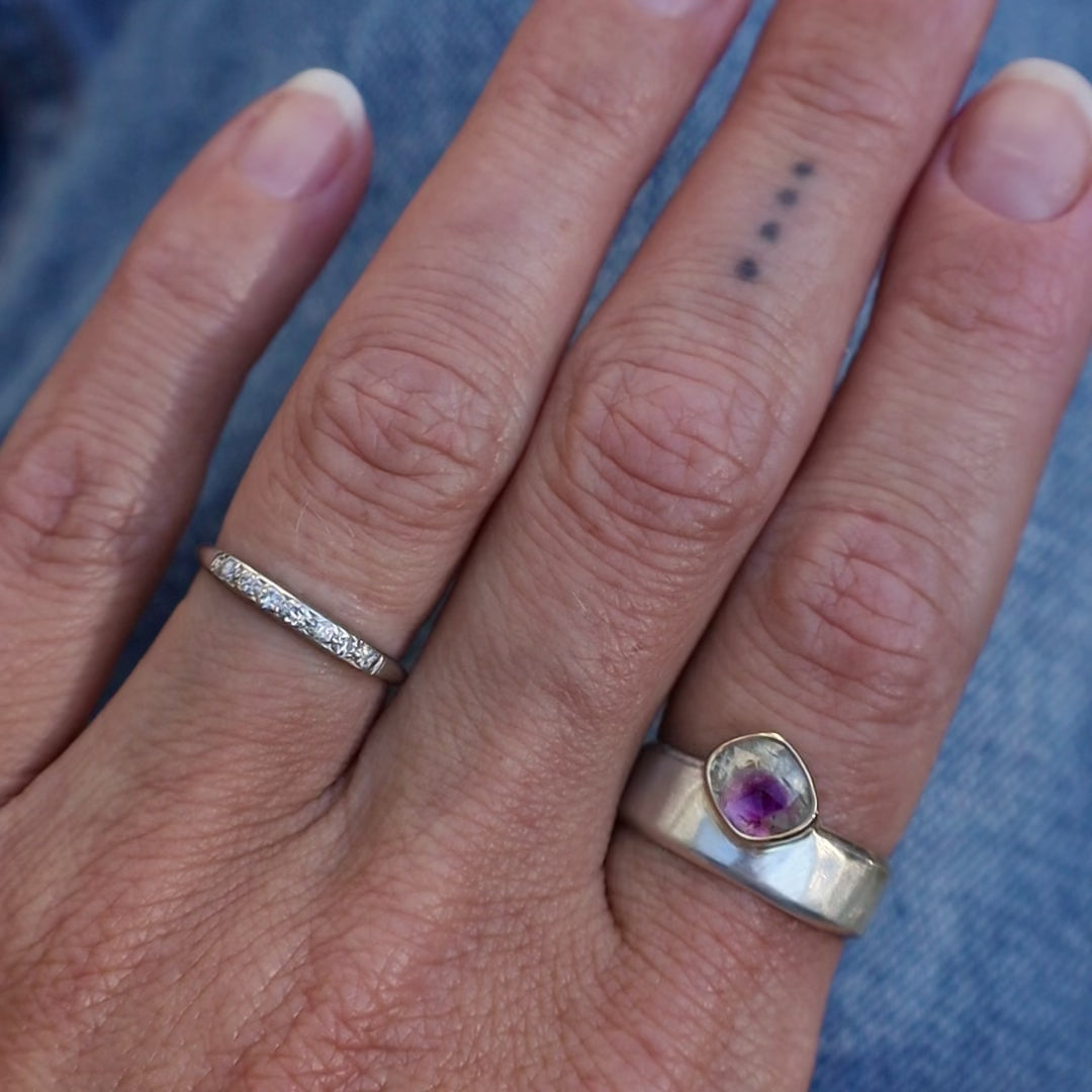 One of a Kind Watermelon Tourmaline Mesa Ring