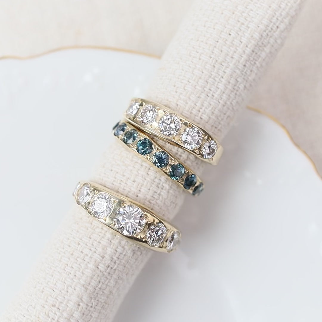 Nine Stone Lab Grown Diamond Band Ring