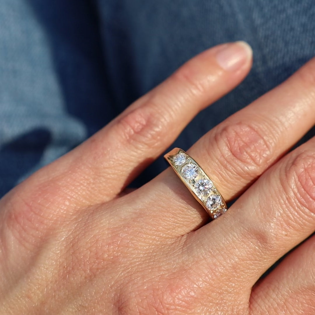 Five Stone Lab Grown Diamond Band Ring