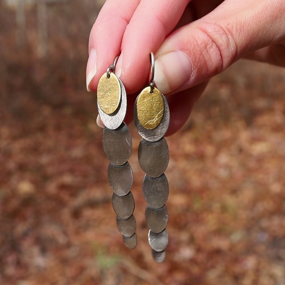 
                  
                    Load and play video in Gallery viewer, Oval Pivot Earrings
                  
                