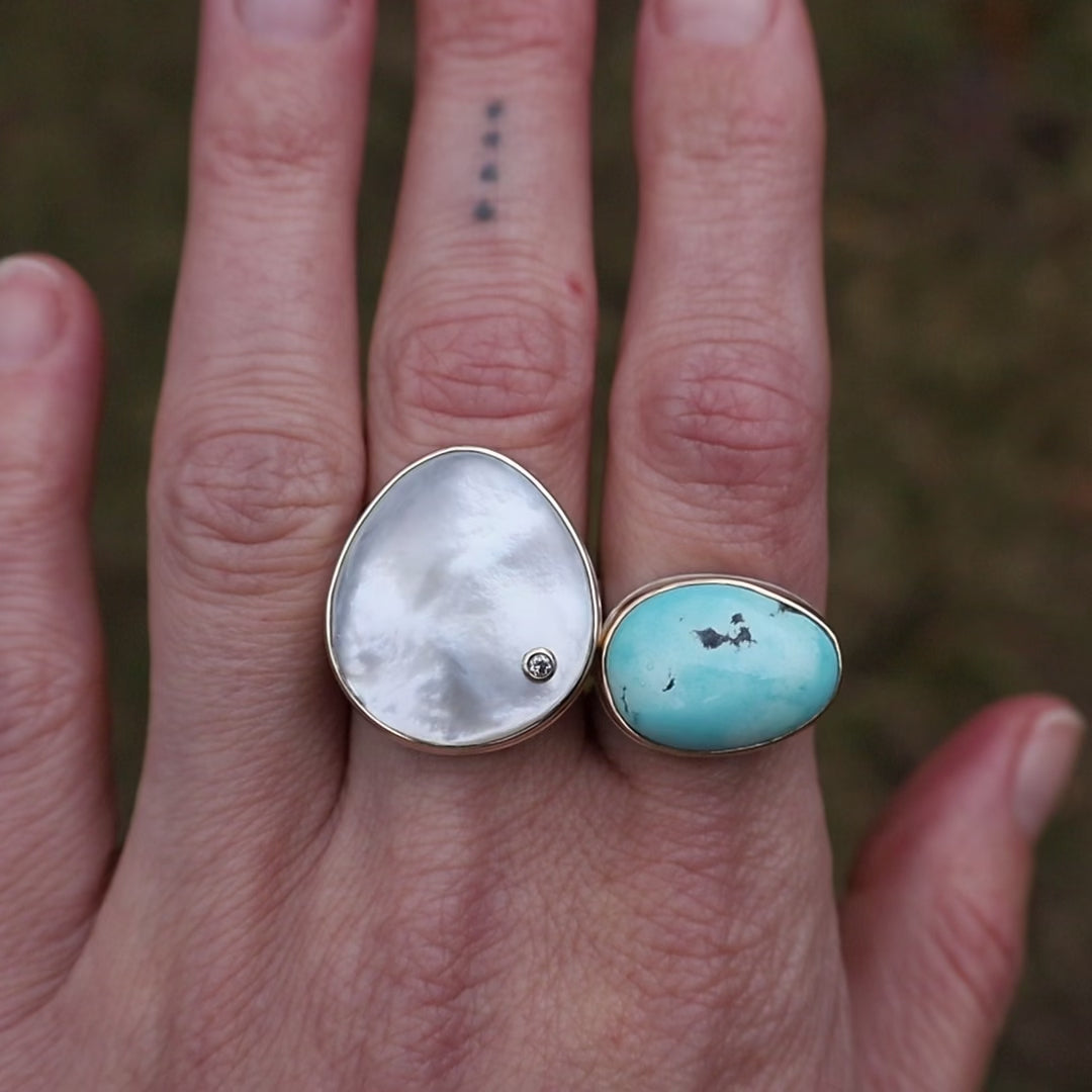 Jamie Joseph Vertical Asymmetrical Smooth Mother of Pearl