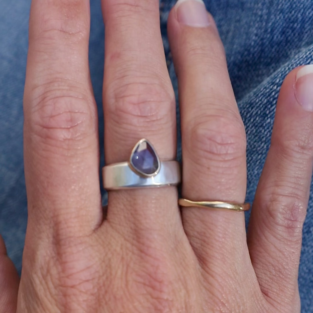 One of a Kind Sapphire Mesa Ring