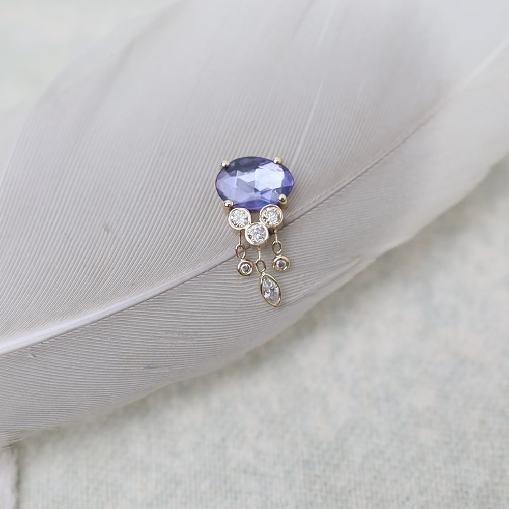 
                      
                        Load and play video in Gallery viewer, Tanzanite &amp;amp; Diamonds Jellyfish Earring - SOLD AS A SINGLE
                      
                    