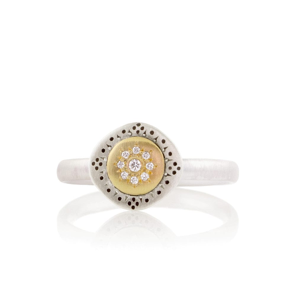 RING-18K Seeds of Harmony Charm Ring in Diamond
