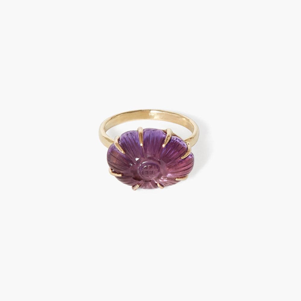 RNG-14K 14K Dahlia Ring Amethyst