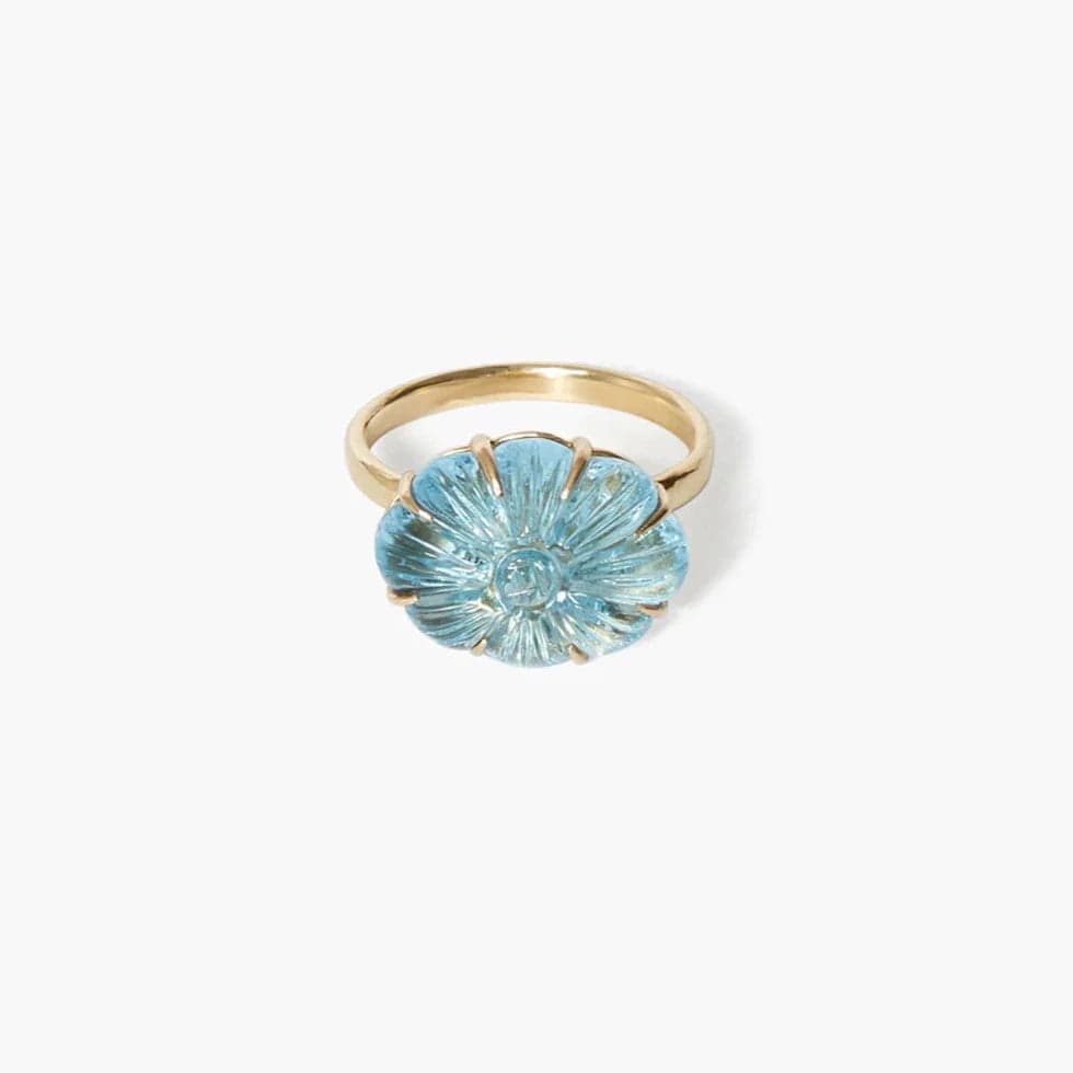 RNG-14K 14K DAHLIA RING BLUE TOPAZ