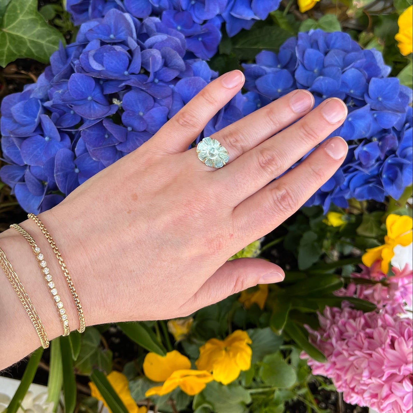 RNG-14K 14k Dahlia Ring in Blue Topaz