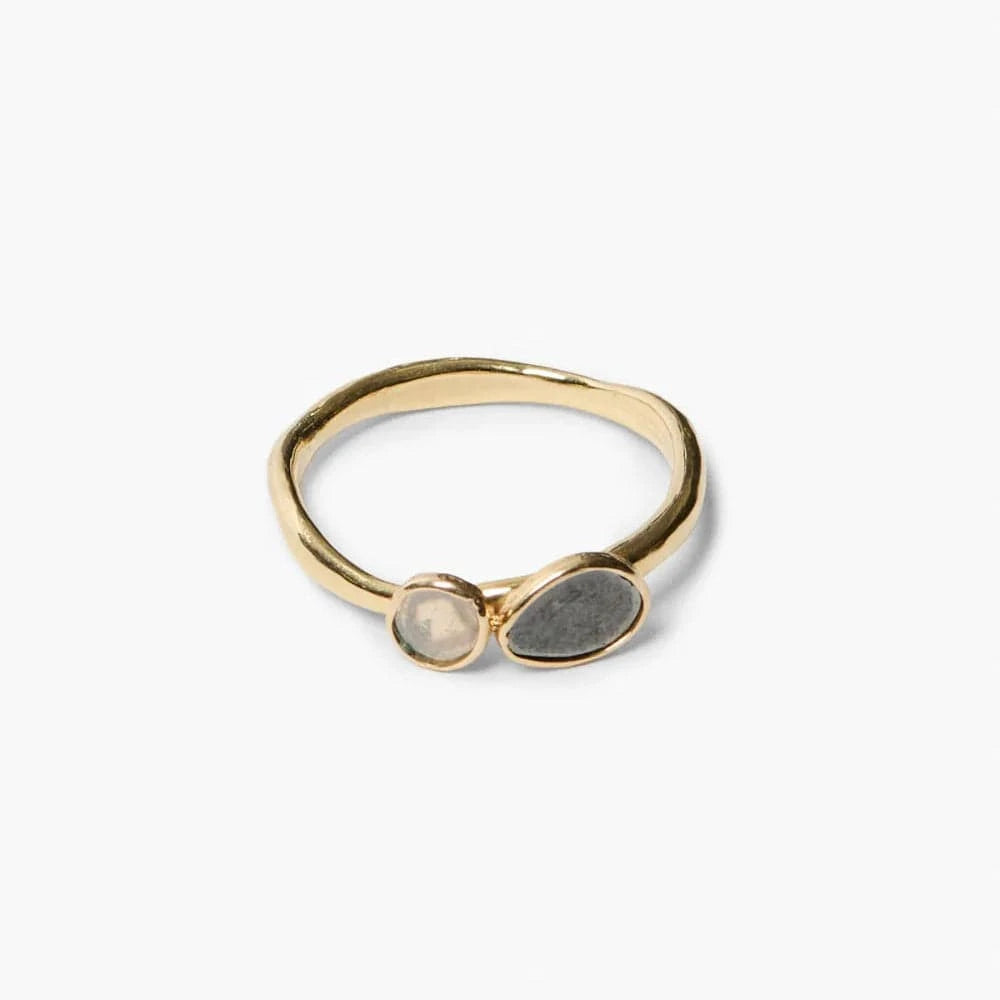 RNG-14K 14k Duo Sliced Diamond Ring Gold