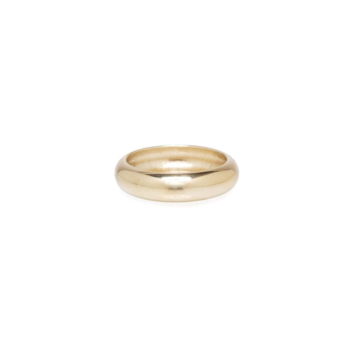 RNG-14K 14k Gold Half Round Wide 5.5mm Band Ring