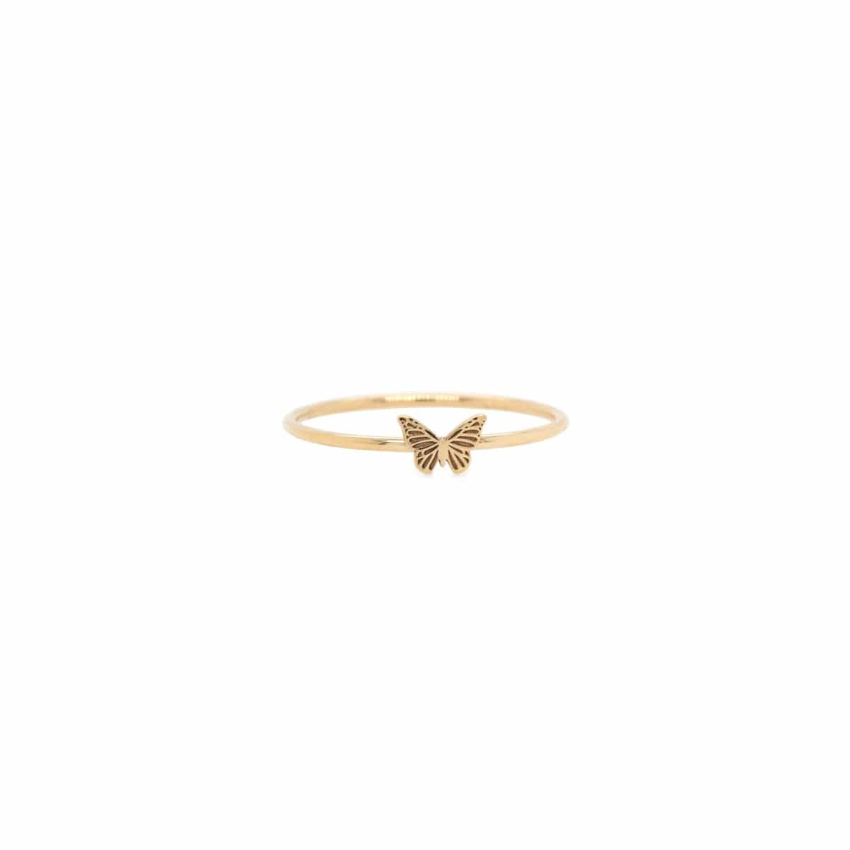 RNG-14K 14K Gold Itty Bitty Butterfly Stacking Ring