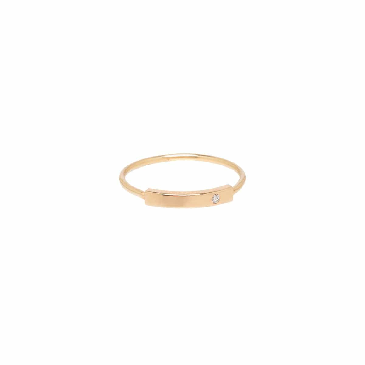 RNG-14K 14k Horizontal Diamond Bar Ring