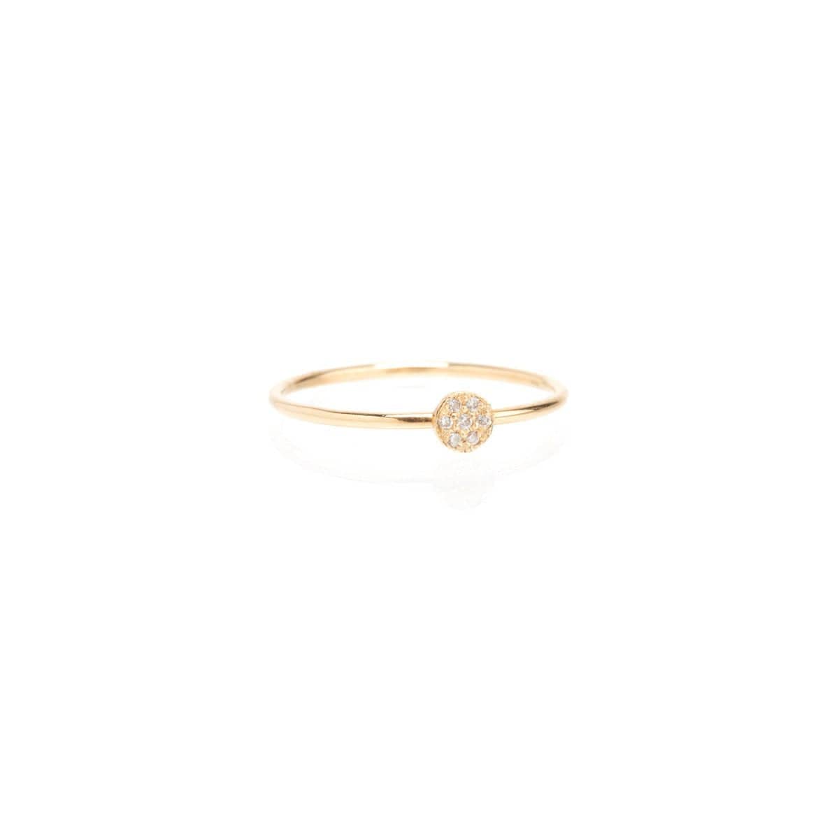 RNG-14K 14K Itty Bitty Pave Disc Ring