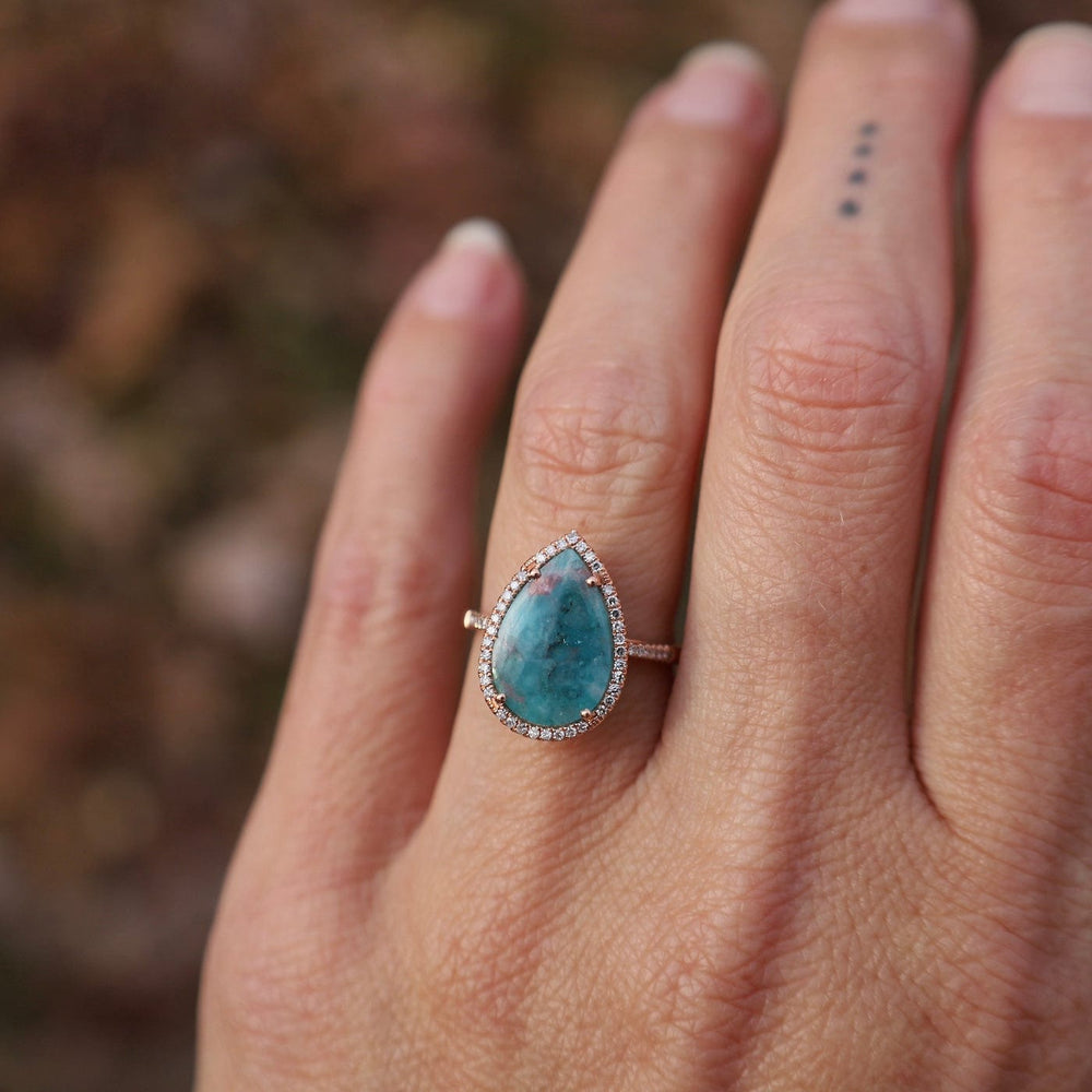 RNG-14K 14k one of a Kind Paraiba Tourmaline Ring