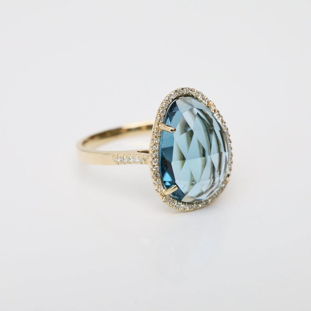 
                  
                    RNG-14K 14k Organic Shape London Blue Topaz Ring
                  
                