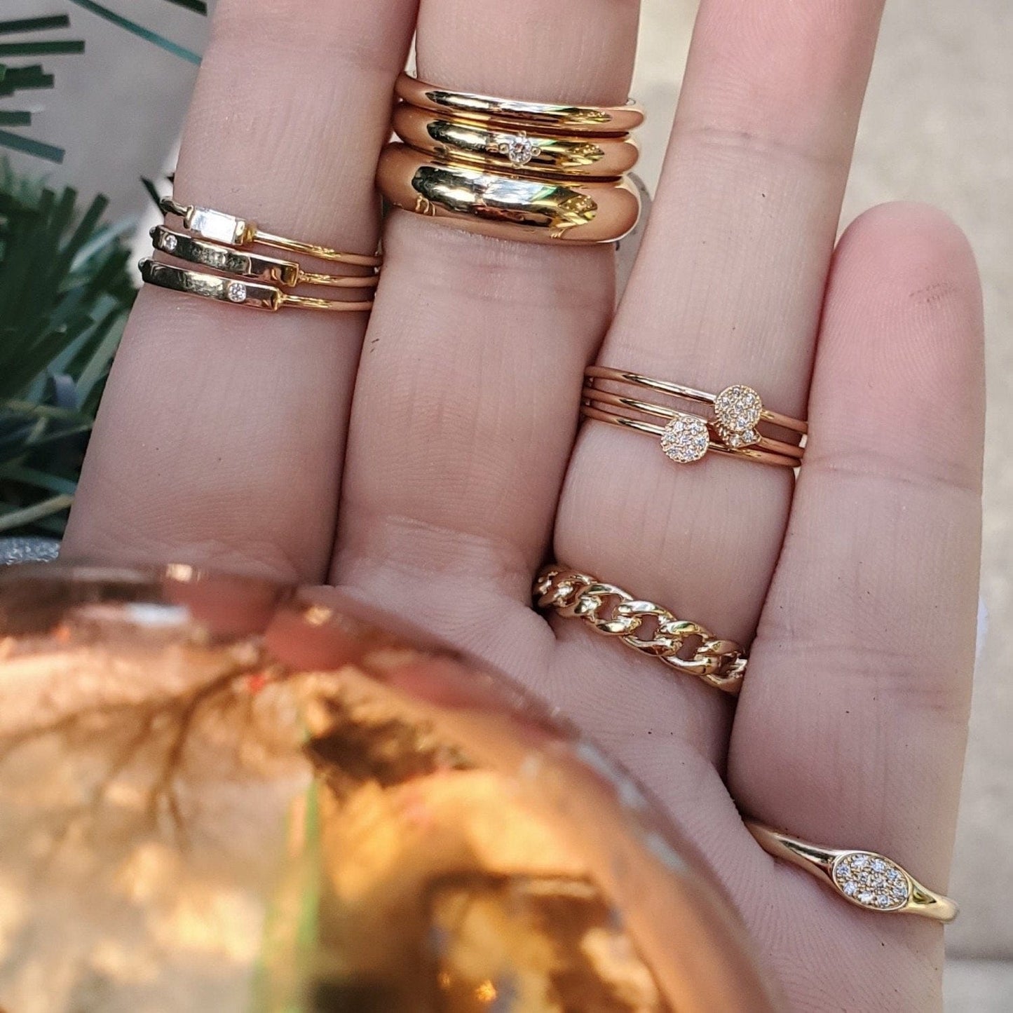 Rose Gold Pave Diamond Set Signet Ring – Wrist Aficionado