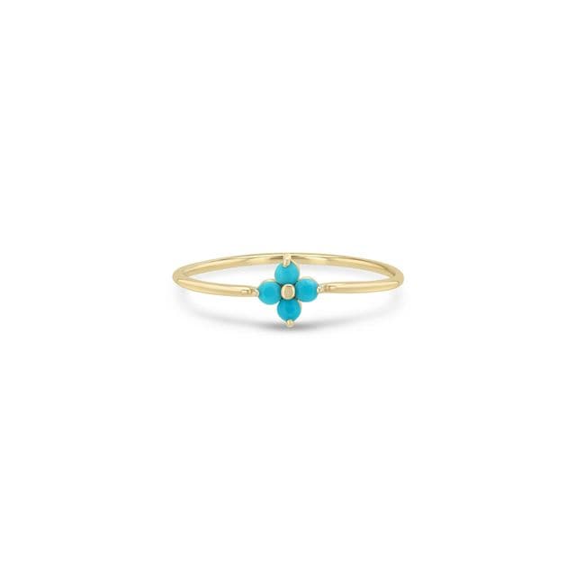RNG-14K 14k Prong Turquoise Quad Ring