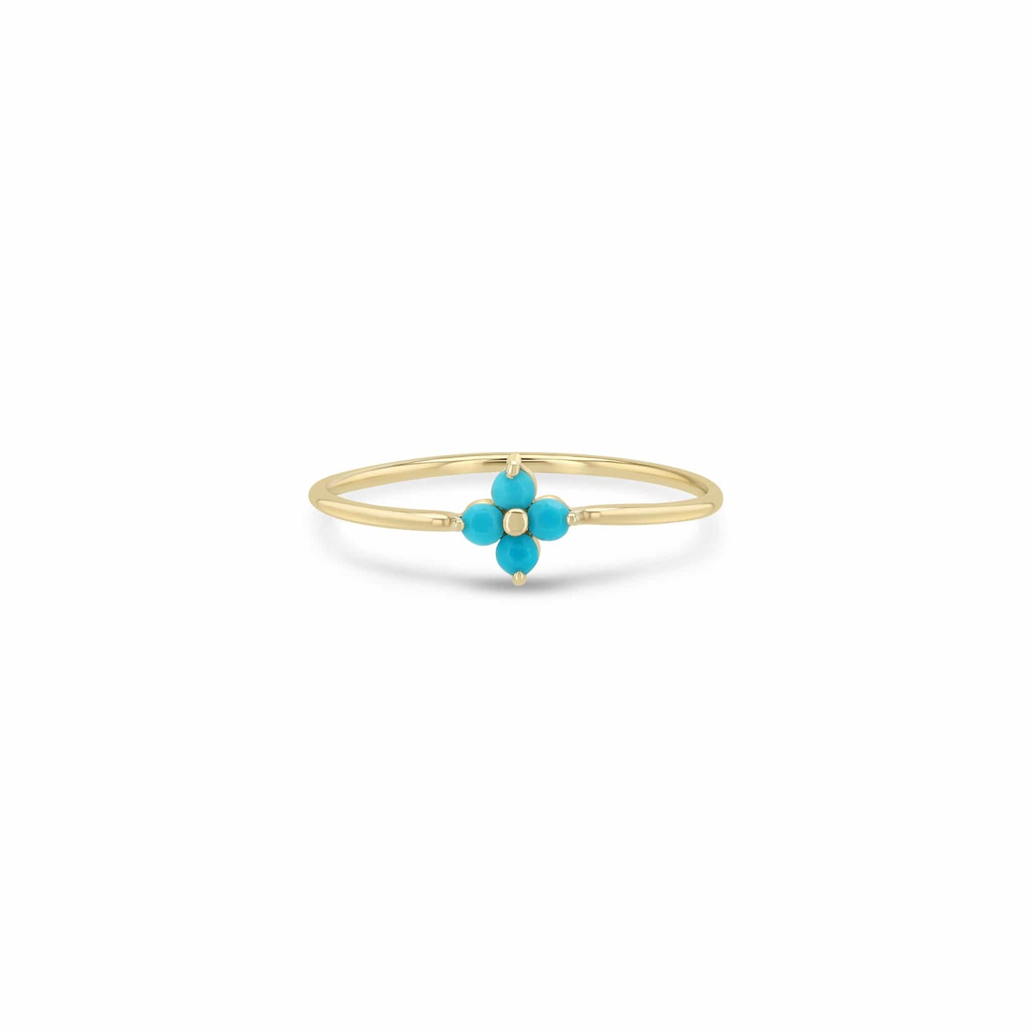 RNG-14K 14k Prong Turquoise Quad Ring
