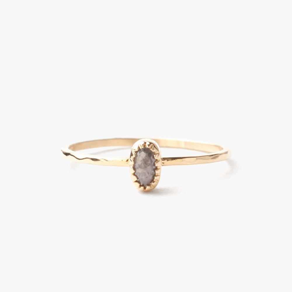 RNG-14K 14k Ring with Small Grey Diamond