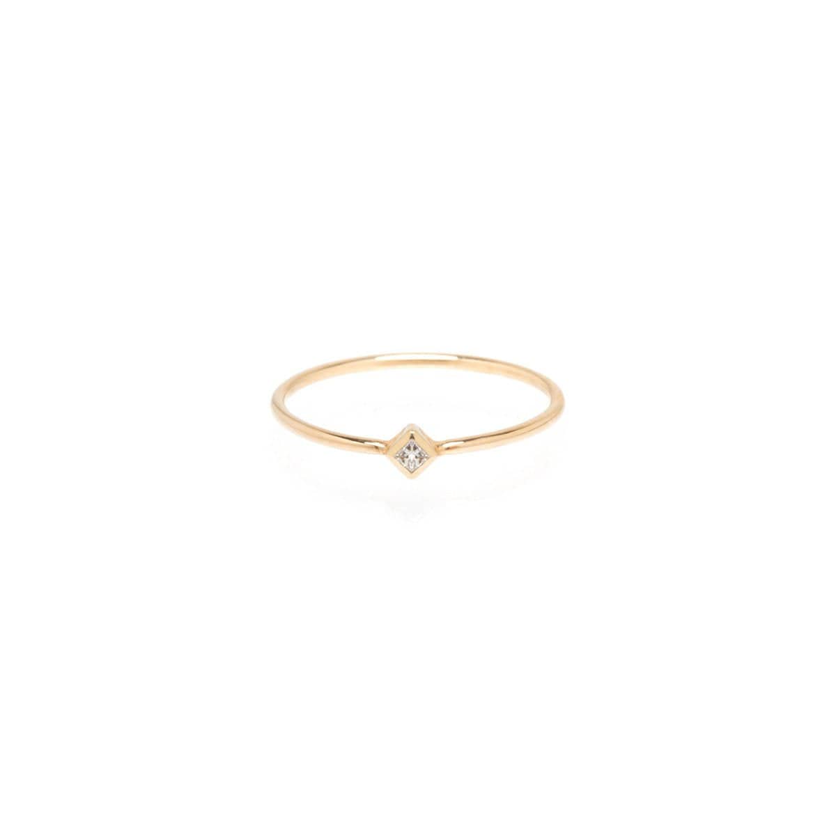 RNG-14K 14K Single Pincess Diamond Ring