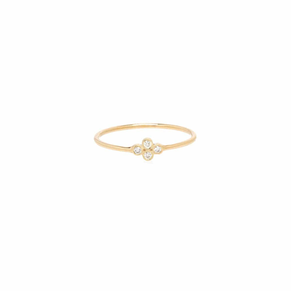 RNG-14K 14K Tiny Quad Diamond Bezel Ring