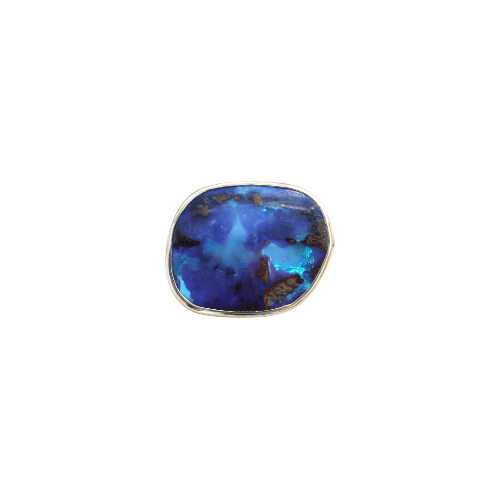 RNG-14K 14K Yellow Gold Australian Boulder Opal Ring