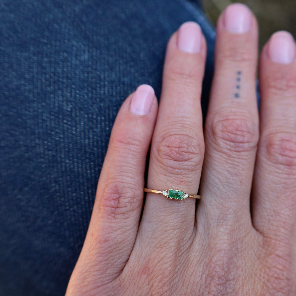 
                  
                    RNG-14K 14k Yellow Gold Emerald Baguette Stacking Ring
                  
                