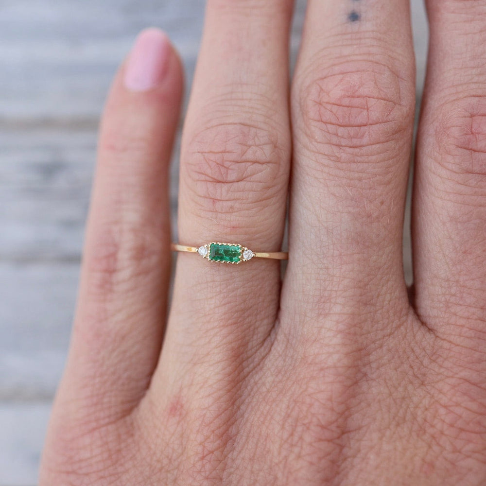 
                      
                        RNG-14K 14k Yellow Gold Emerald Baguette Stacking Ring
                      
                    