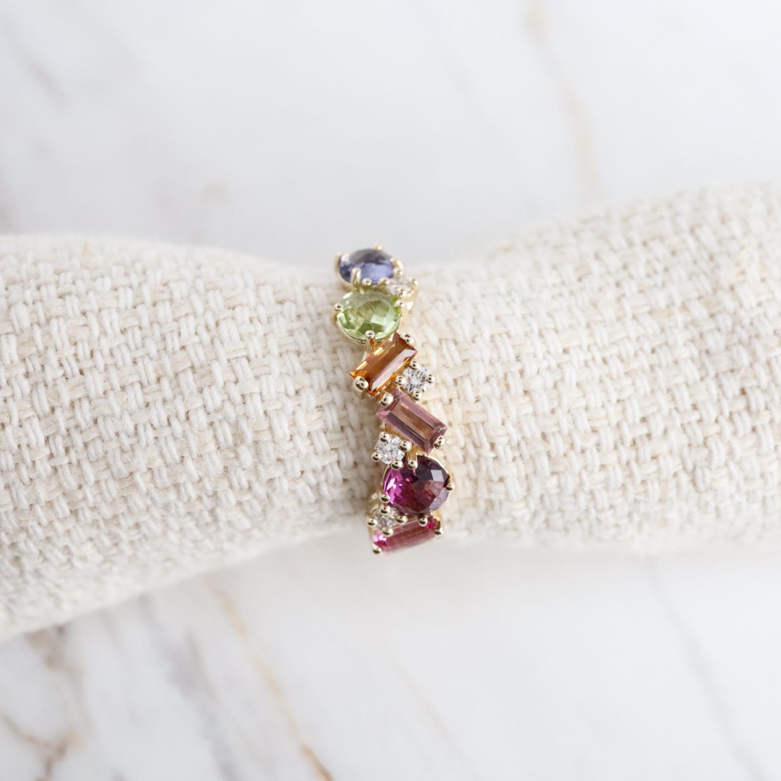 14k Yellow Gold Mixed Cut Mixed Stone Ring – Dandelion Jewelry