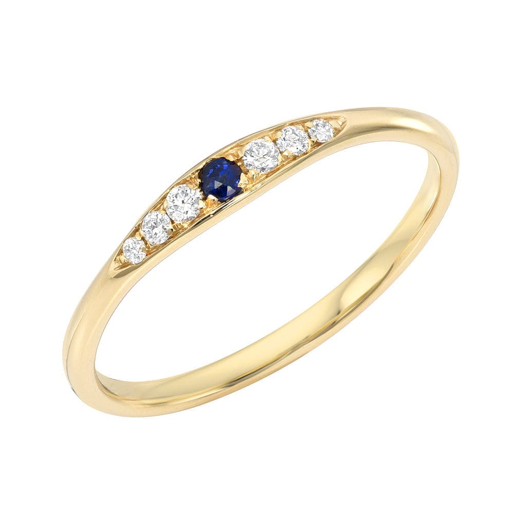 
                      
                        RNG-14K 14k Yellow Gold White Diamond & Sapphire Stacking Ring
                      
                    