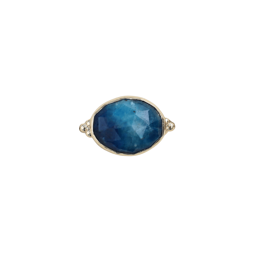 RNG-14K 14K Yellow & Sterling Silver Afghanite Seagrass Ring