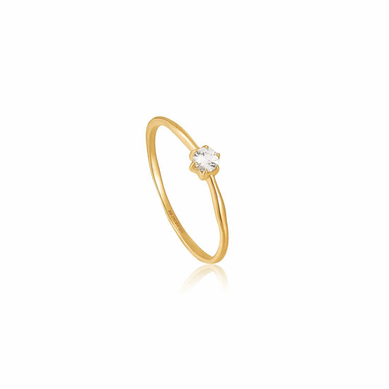 RNG-14K 14kt Gold White Sapphire Band Ring