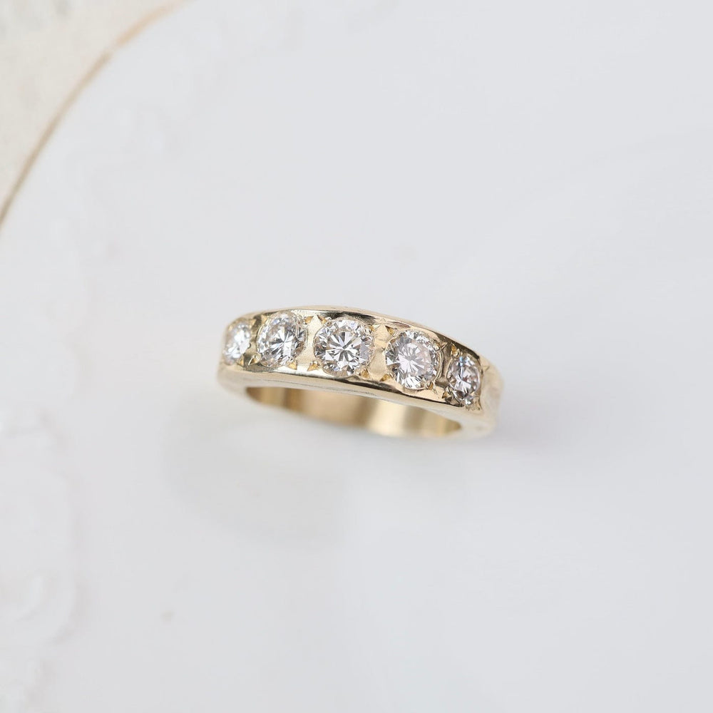 
                  
                    RNG-14K 5 Stone Lab Grown Diamond Band Size 6.5 1.36 tcw
                  
                