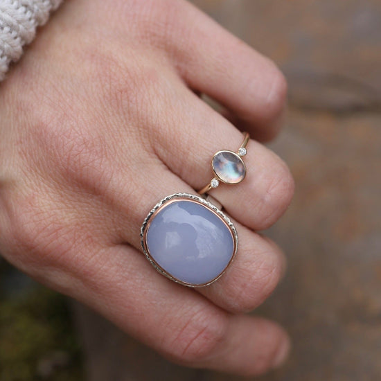 RNG-14K Astral Ring with Moonstone & Diamonds