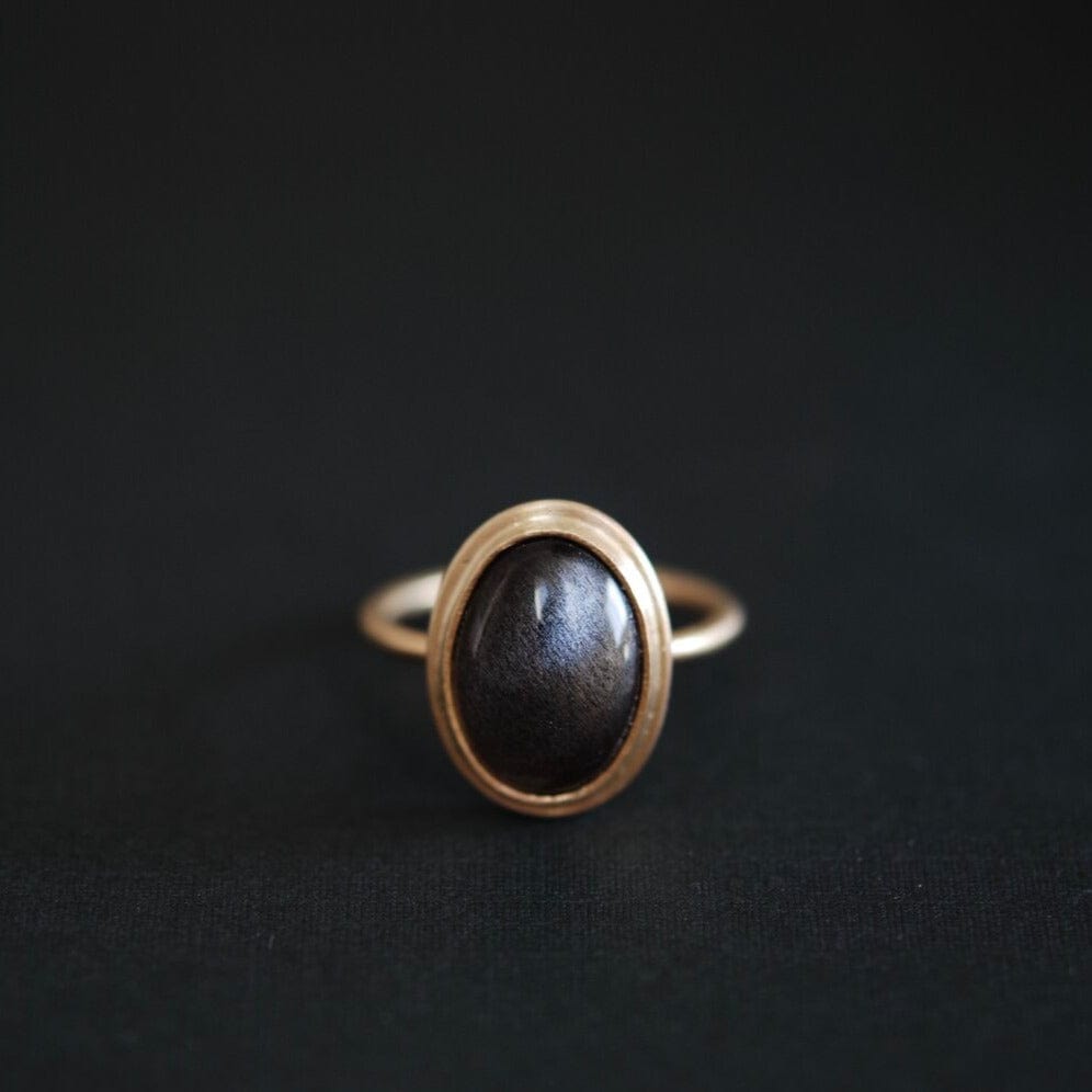 
                      
                        RNG-14K Black Moonstone Cabochon Ring
                      
                    