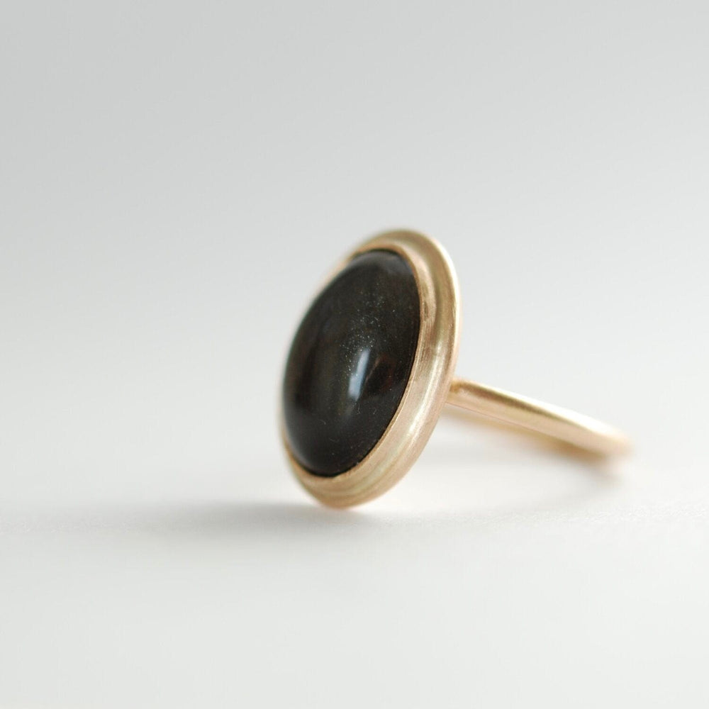 
                      
                        RNG-14K Black Moonstone Cabochon Ring
                      
                    