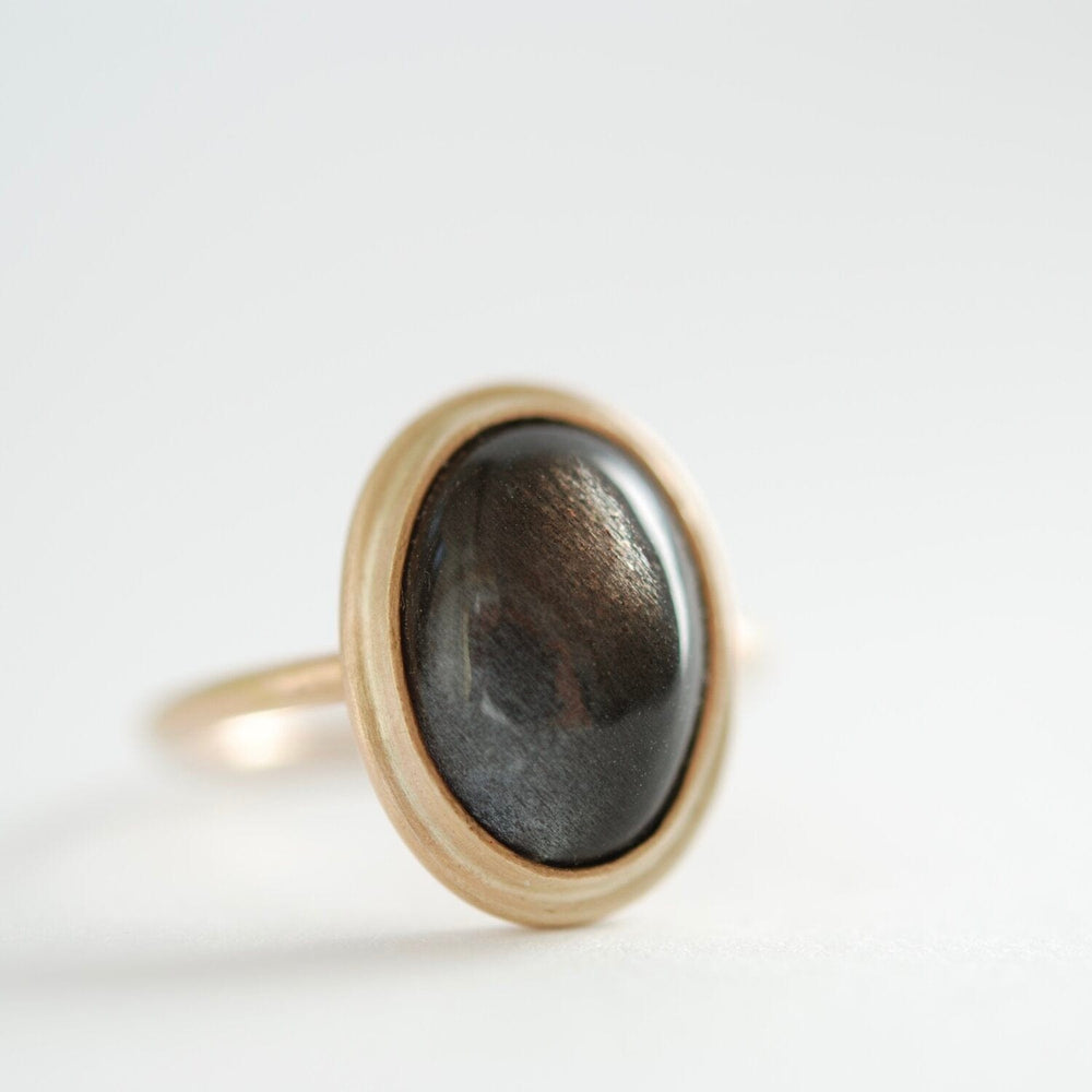 
                      
                        RNG-14K Black Moonstone Cabochon Ring
                      
                    