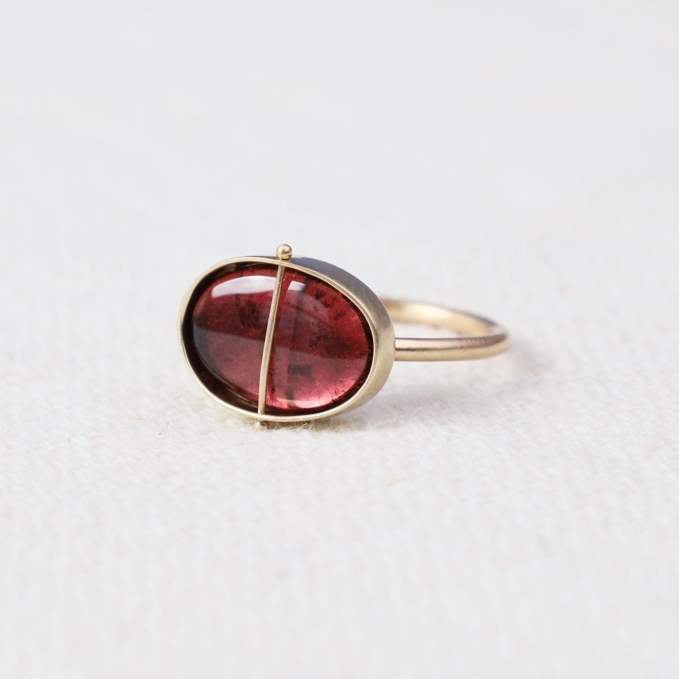 RNG-14K Captured Pink Tourmaline Ring