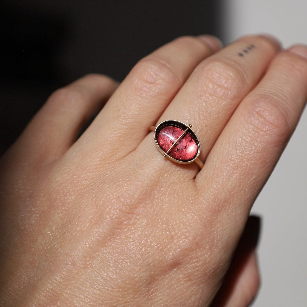 
                  
                    RNG-14K Captured Pink Tourmaline Ring
                  
                