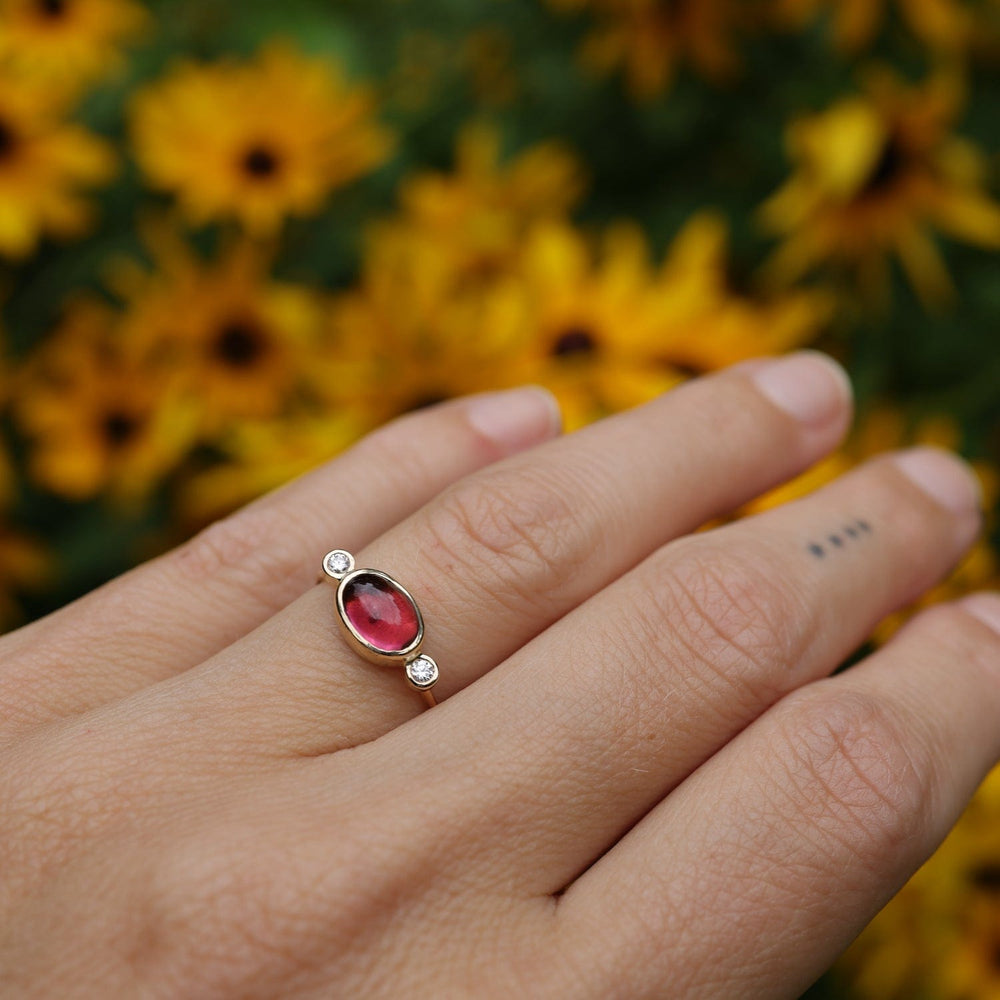 
                      
                        RNG-14K Cosmos Ring - Pink Tourmaline & White Diamond
                      
                    