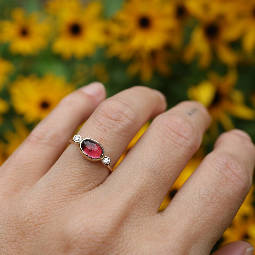 
                      
                        RNG-14K Cosmos Ring - Pink Tourmaline & White Diamond
                      
                    