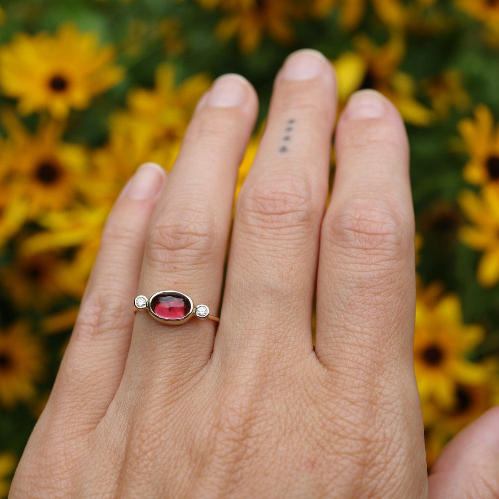 
                      
                        RNG-14K Cosmos Ring - Pink Tourmaline & White Diamond
                      
                    