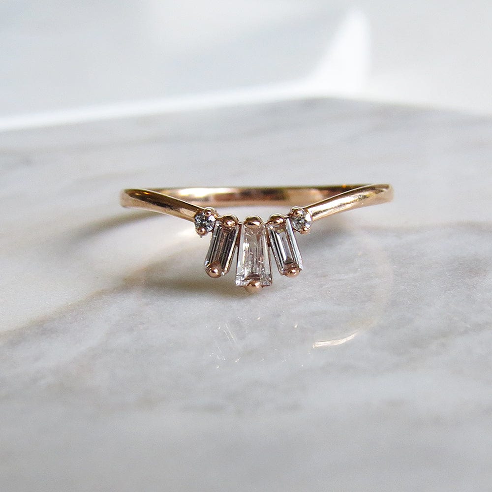 RNG-14K DAWN BLUSH BAGUETTE DIAMOND RING