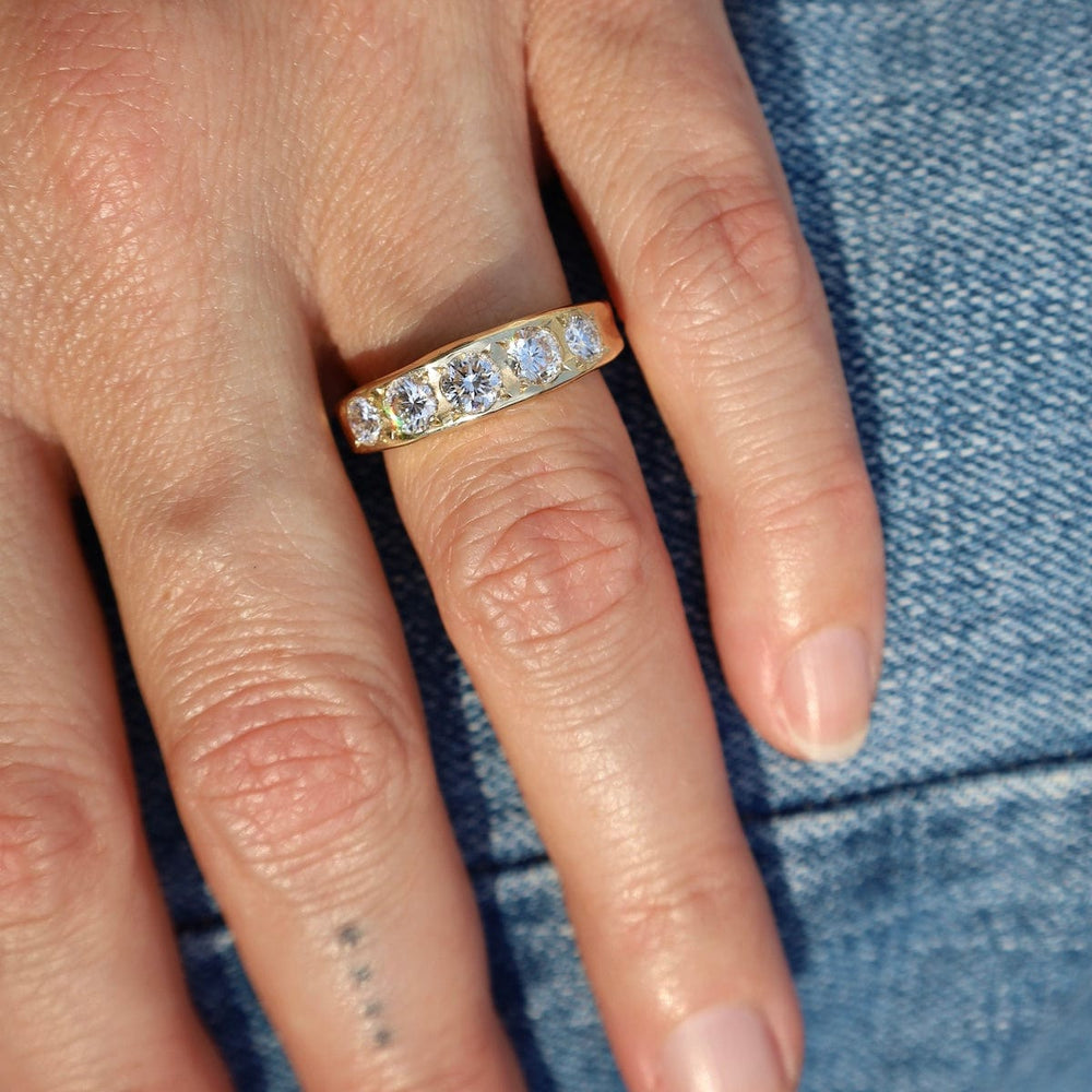 
                  
                    RNG-14K Five Stone Lab Grown Diamond Band Ring
                  
                