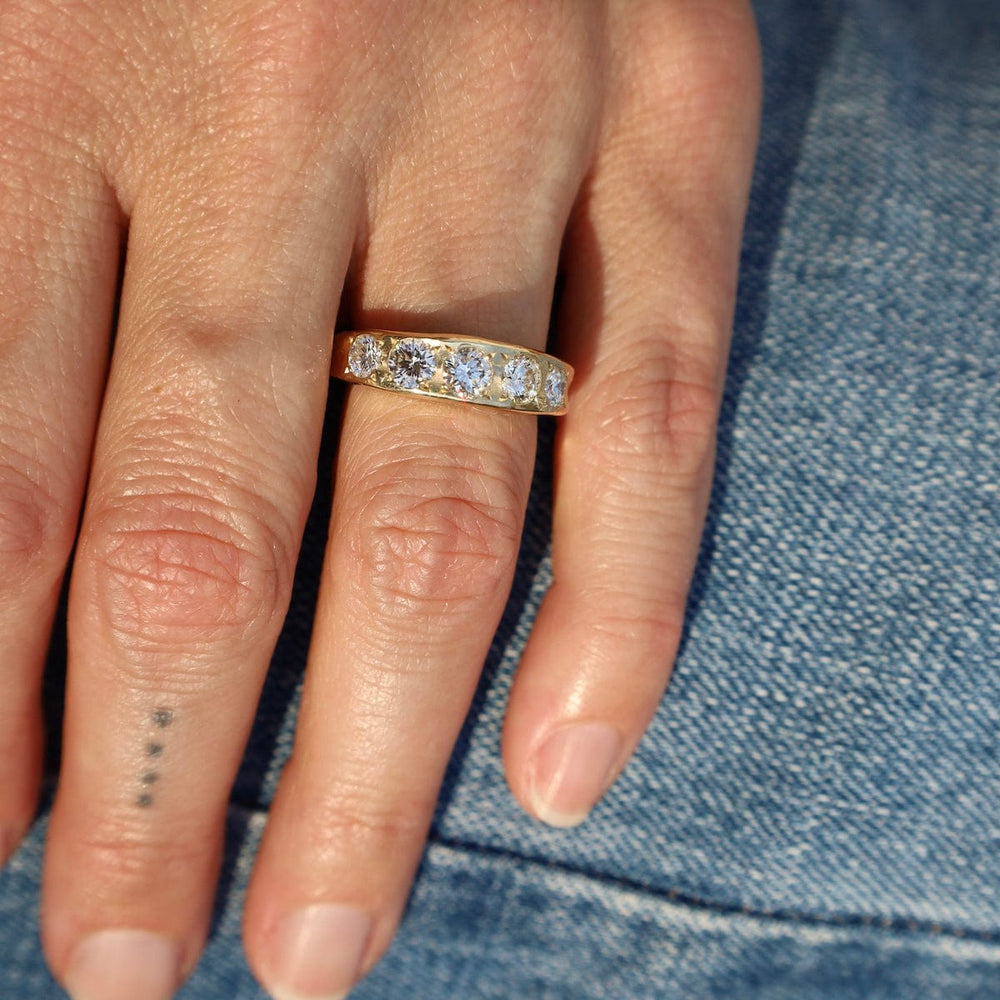 
                  
                    RNG-14K Five Stone Lab Grown Diamond Band Ring
                  
                