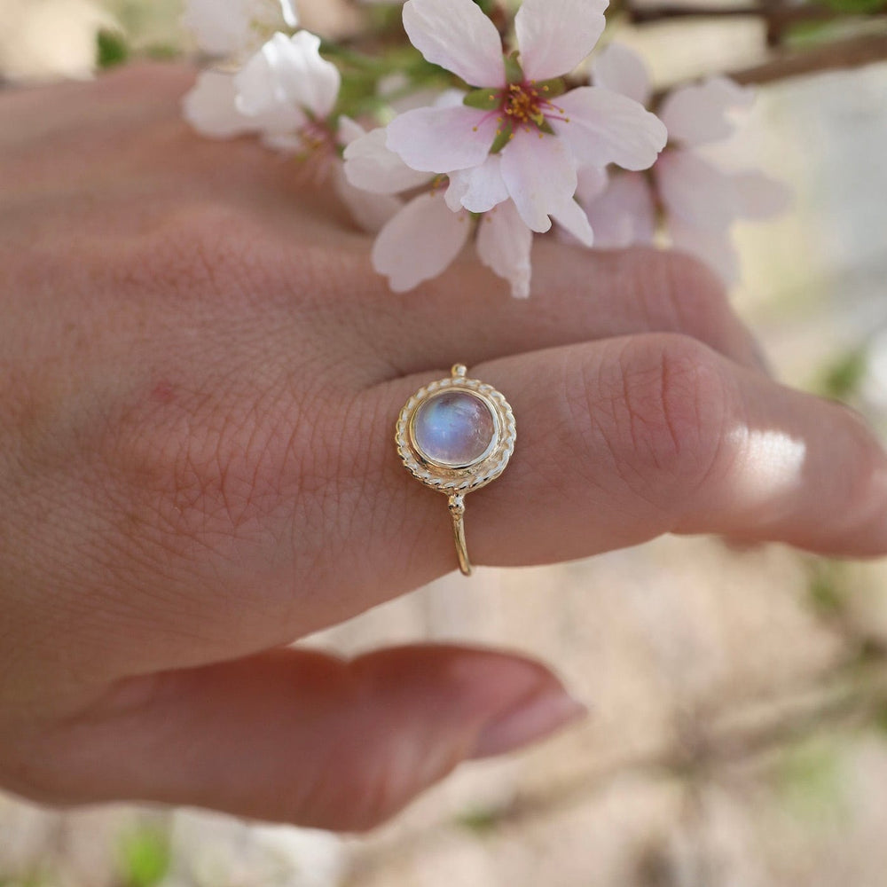 
                      
                        RNG-14K Gold Antiquarian Ring with Moonstone
                      
                    