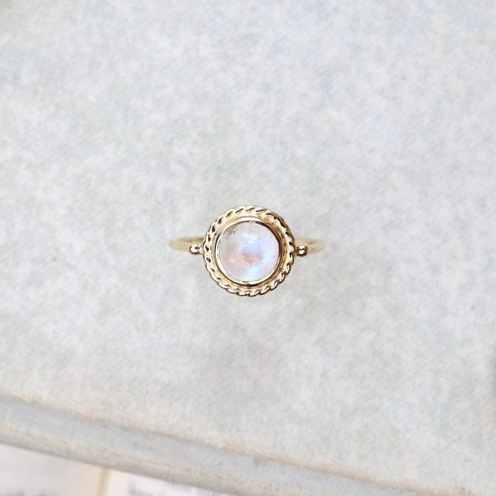 
                      
                        RNG-14K Gold Antiquarian Ring with Moonstone
                      
                    