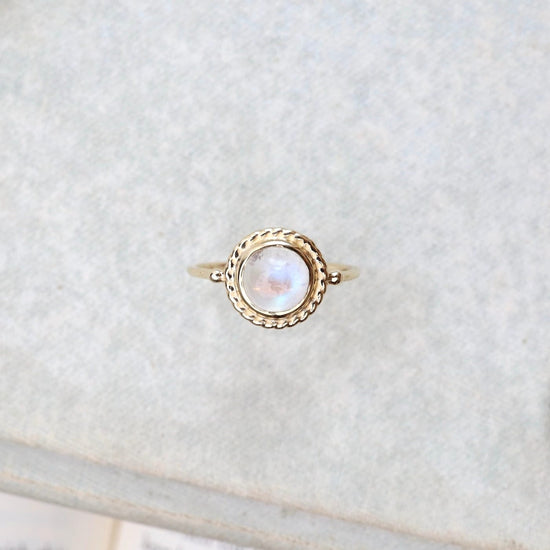 RNG-14K Gold Antiquarian Ring with Moonstone
