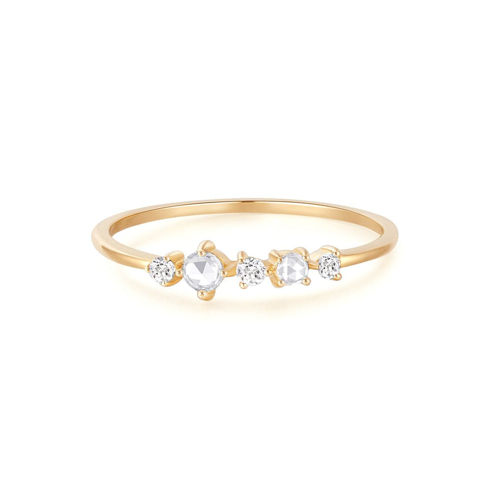 
                      
                        RNG-14K Gold Rose Cut White Sapphire Ring
                      
                    