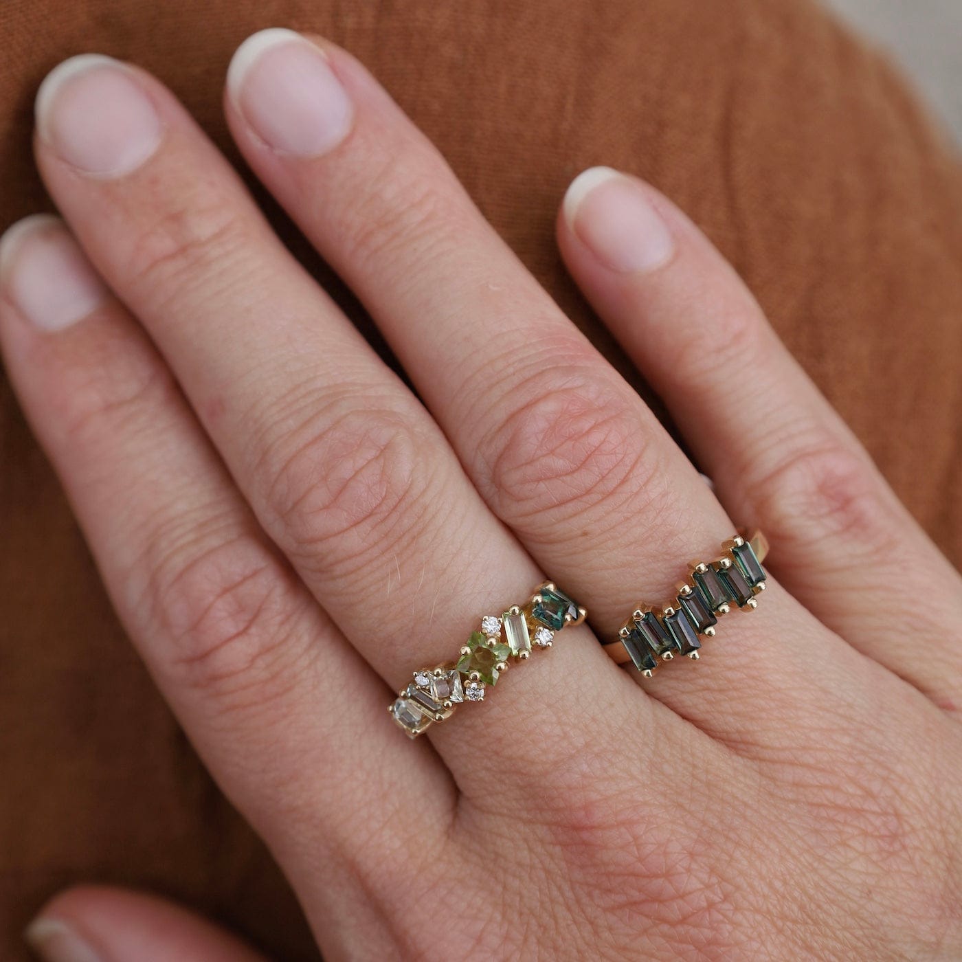 RNG-14K Green Ombre Half Band