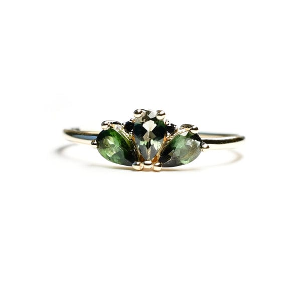 
                      
                        RNG-14K Green Tourmaline Black Diamond Ava Ring
                      
                    